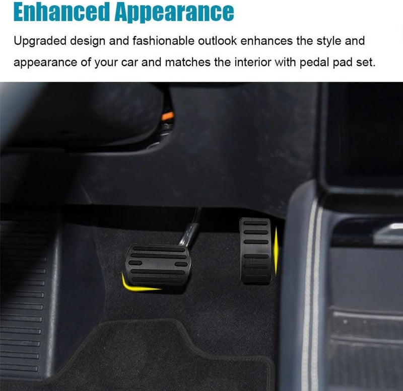LEXLEY 2PCS Anti-Slip Aluminum Brake Gas Pedal Pads,Auto No Drilling Accelerator Pedal Covers Only for Ford 2022 2023 2024 2025 2026 Maverick-Black - Image 5